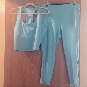 DSG 2 Piece Blue Yoga Set with Leggings and Top